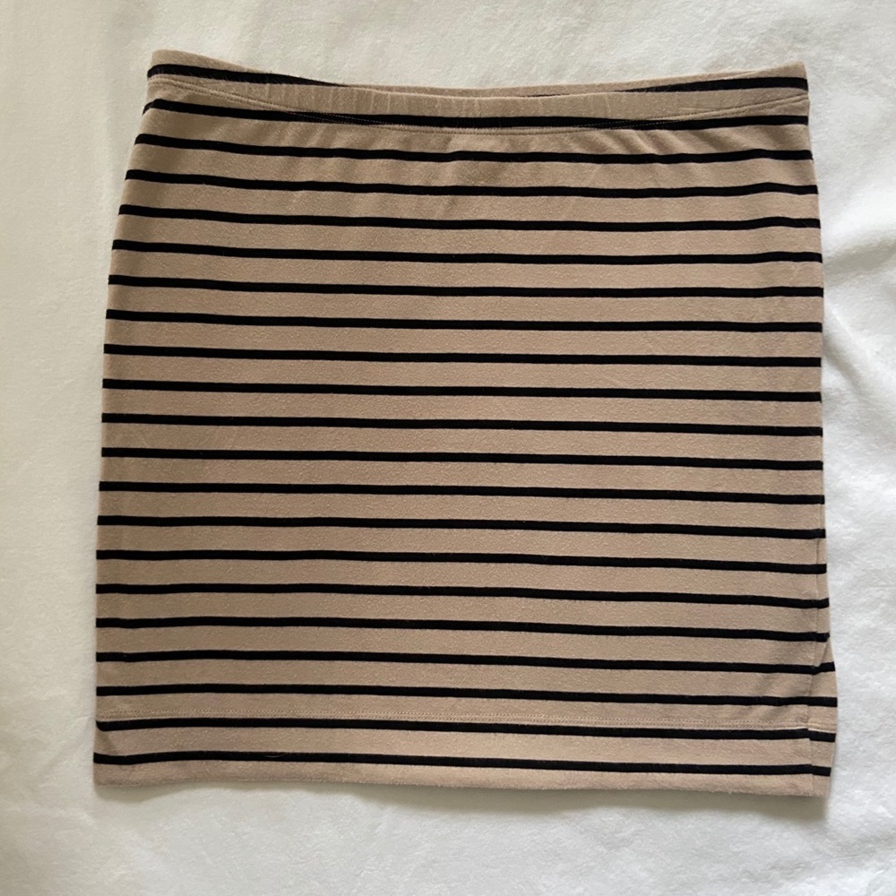 H&M Striped Stretch Pencil Skirt